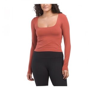 SPIRITUAL GANGSTER Shayla Seamless Long Sleeve Rose Top Women’s Size M/L NWTS